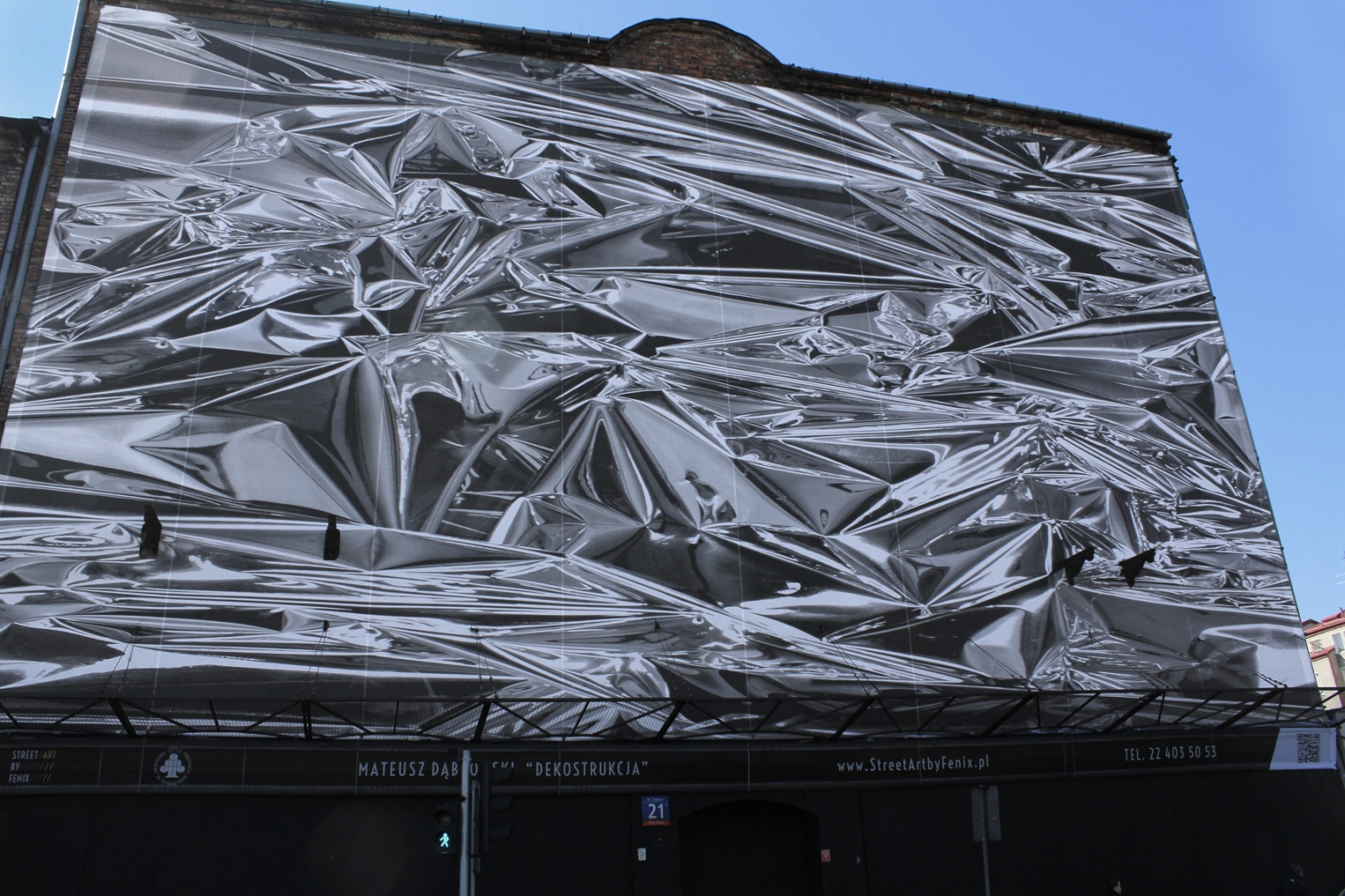 DECONSTRUCTION  Material: print on netting; Dimension: 1400 x 2552 cm and 1400 x 1298 cm; Date: 2013