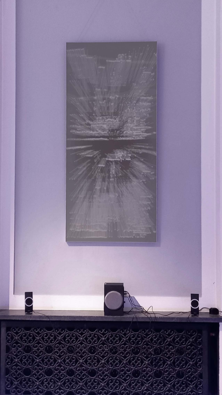 HEVELIUS, Technique: Lenticular Graphic; Dimension: 180 x 83 cm; Date: 2022, Hevelius music composition made by Paul Wirkus
